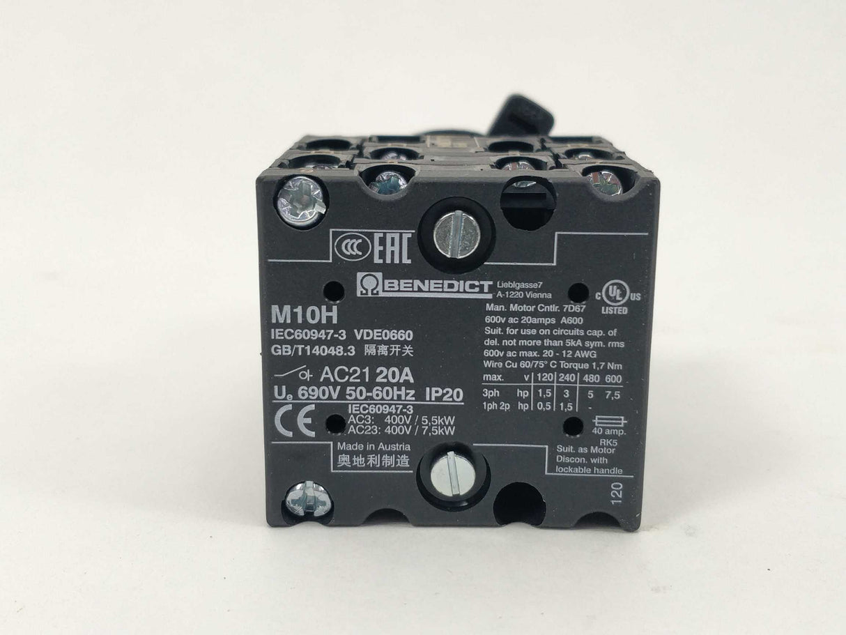 BENEDICT M10H Z K7 386H Switch