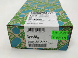 Phoenix Contact 3211771 Terminal block PT 4-TWIN 50 Pcs.