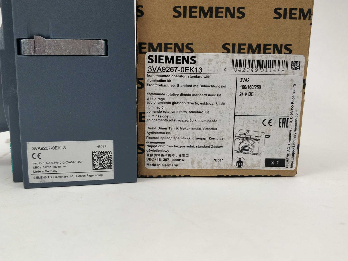 Siemens 3VA9267-0EK13 Front Mounted Operator