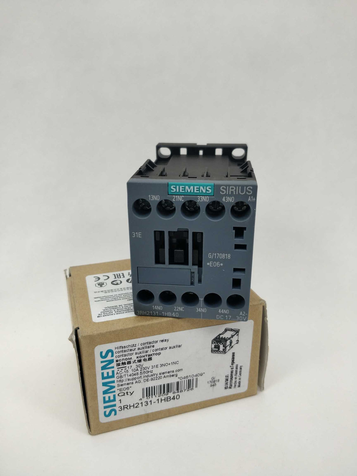 Siemens 3RH2131-1HB40 Coupling Contactor Relay