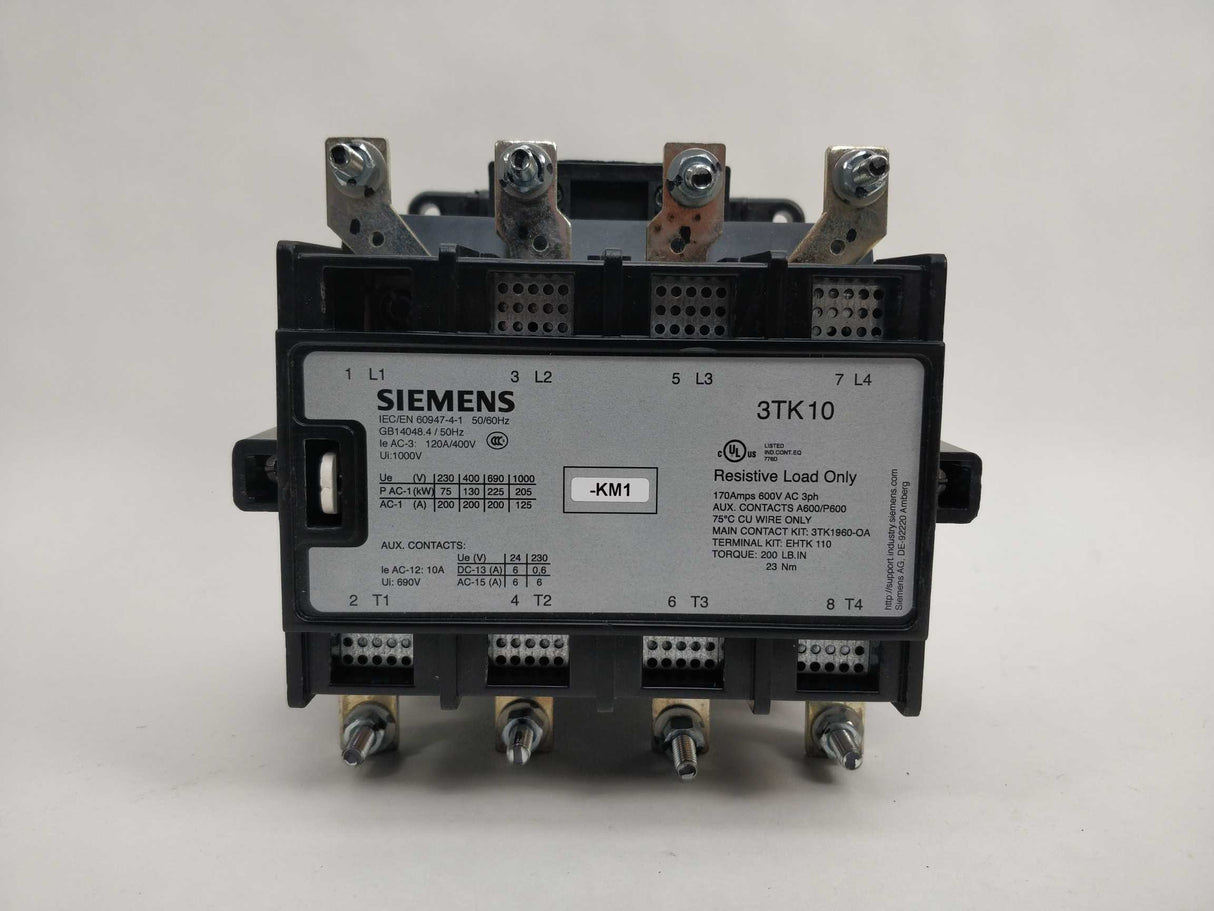 Siemens 3TK1042-0AP0 Contactor, AC-1, 4-pin 230V 50Hz