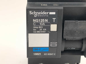 Schneider Electric 18621 Miniature Circuit Breaker NG125N C10A