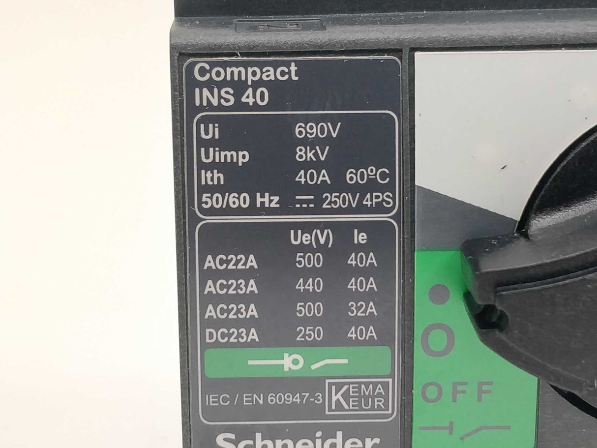 Schneider Electric 28900 Switch Disconnector INS40