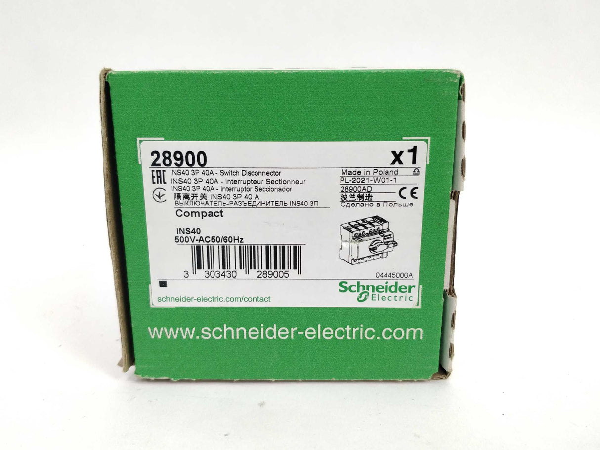 Schneider Electric 28900 Switch Disconnector INS40