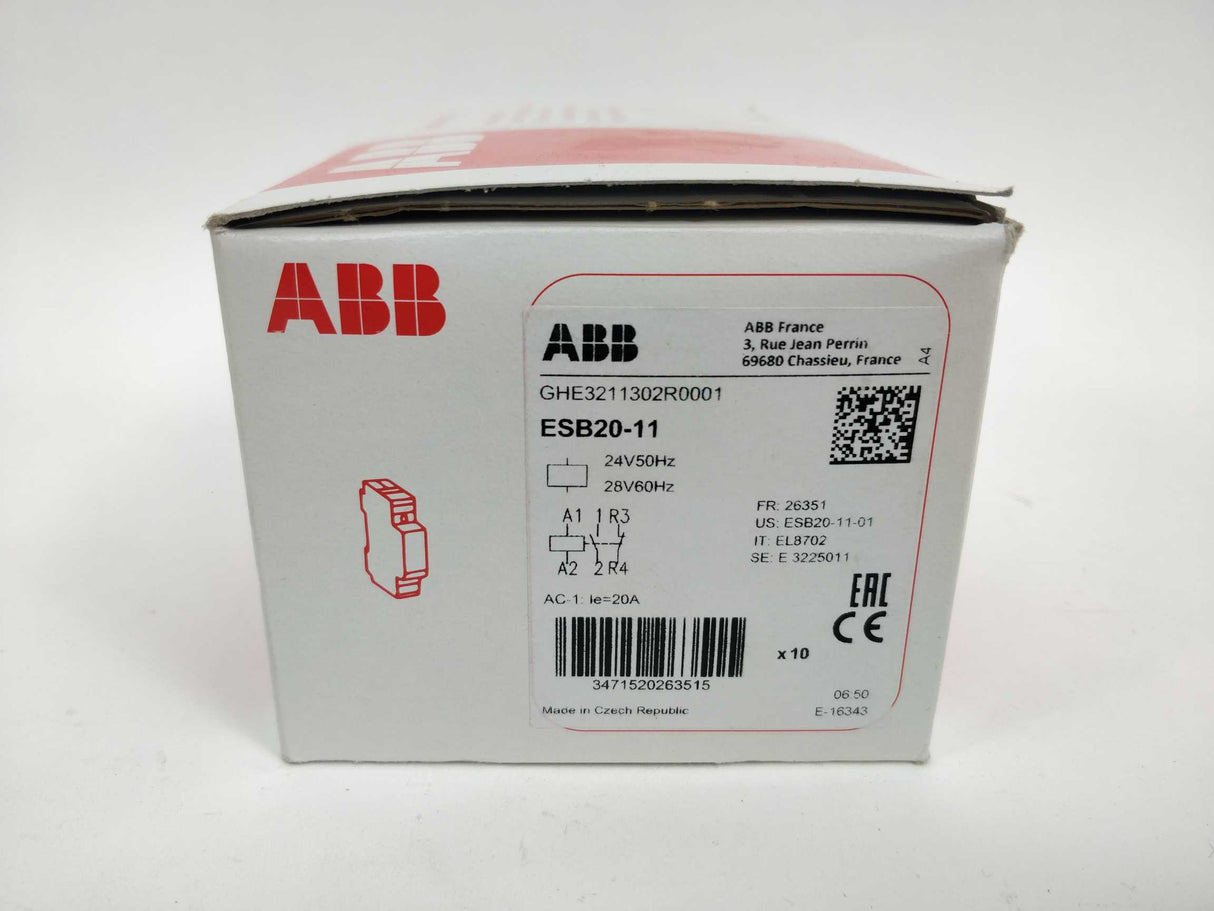 ABB GHE3211302R0001 ESB20-11 24V 50Hz, 10 Pcs.