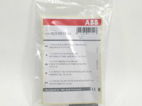 ABB 1SDA054918R1 AUP-I T4-T5-T6 1 Position Contact C. Breakers