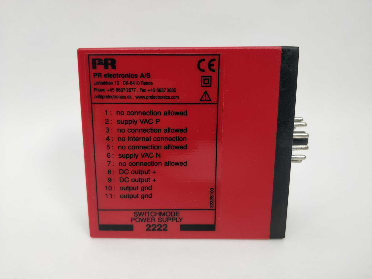 PR Electronics 2222B1 Switchmode Power Supply 24 VDC