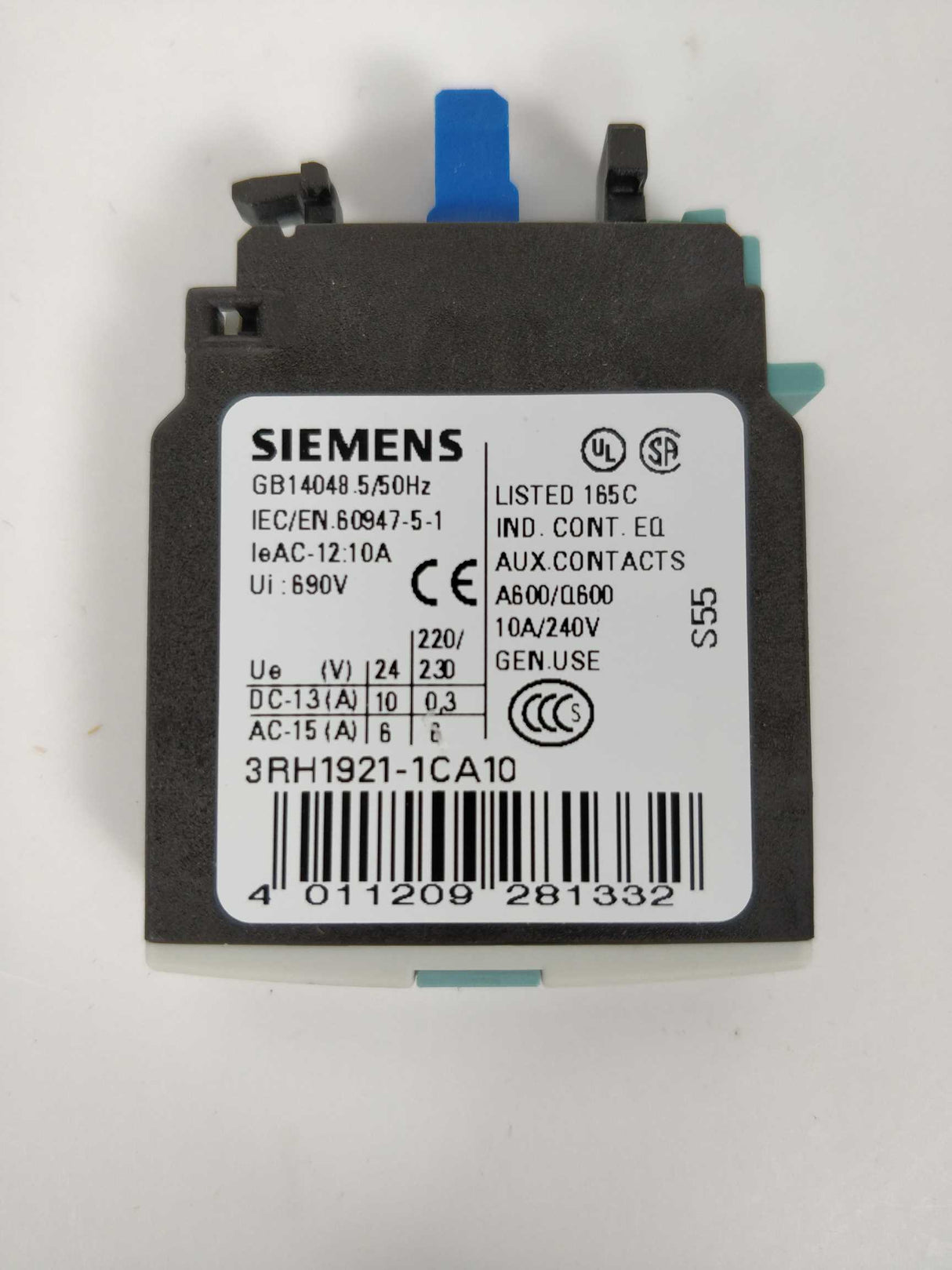 Siemens 3RH1921-1CA10 front-side auxiliary switch (pack of 4)