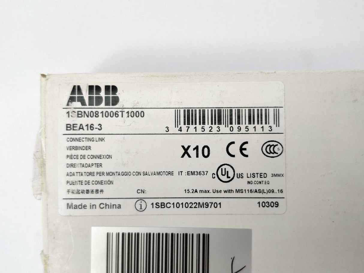 ABB 1SBN081006T1000 Connecting Link 8 pieces BEA 16-3