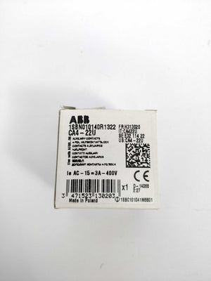 ABB 1SBN010140R1322 Auxiliary Contact CA4-22U