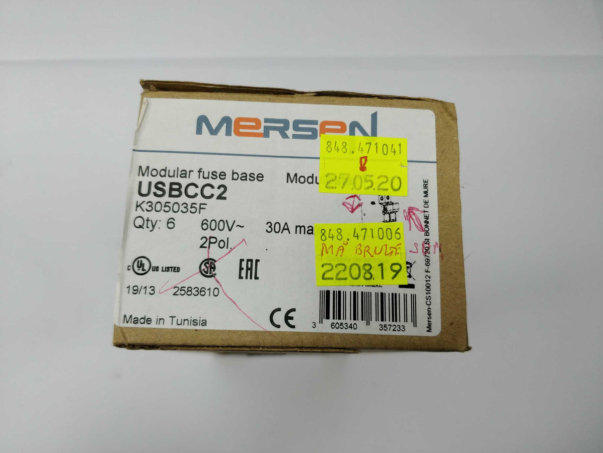 MERSEN USBCC2 2 Pole Fuseholder CLASS CC