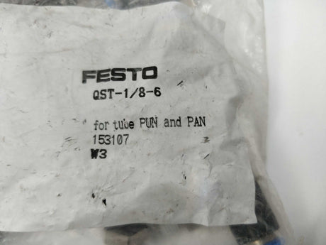 Festo QST-1/8-6 Threaded-to-Tube T-Connector 10 pieces