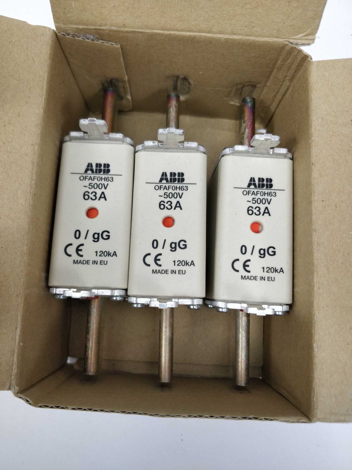 ABB 1SCA022627R2790 OFAF0H63 HRC Fuse LInk 3 pieces 63A