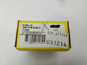 Bussmann NON-10 ONE TIME BUSS Fuses 5 pieces