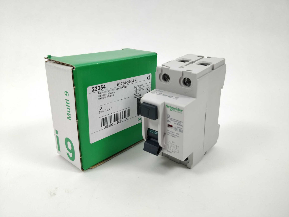 Schneider Electric 23354 Residual Current Circuit Breaker 2P-25A-30mA-A