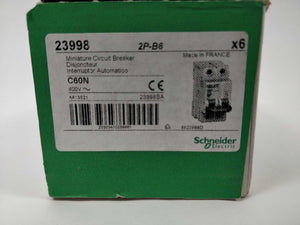 Schneider Electric 23998 C60N Circuit Breaker 2P-6A-B curve