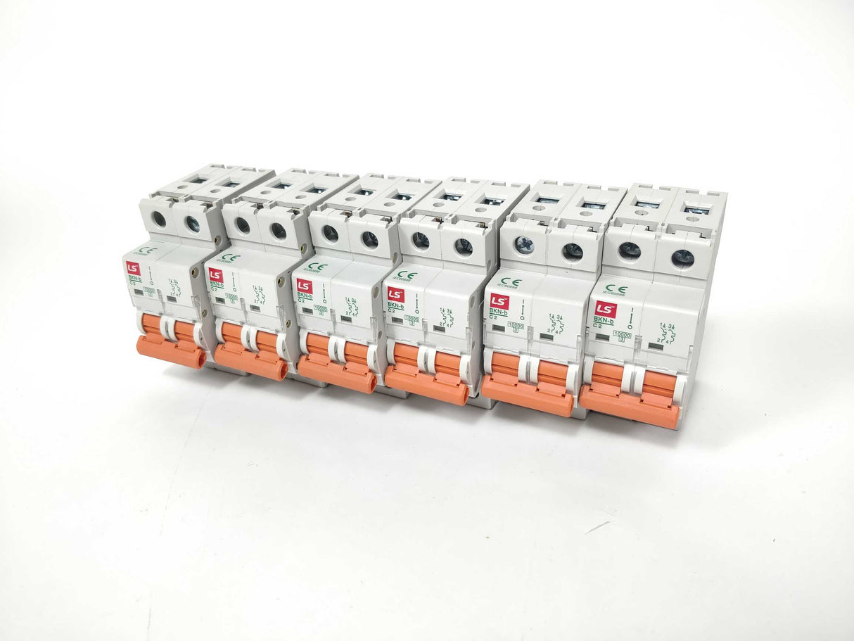 LS Industrial systems BKN-b C2A 2P 2 Amp Circuit Breaker 5 Pcs