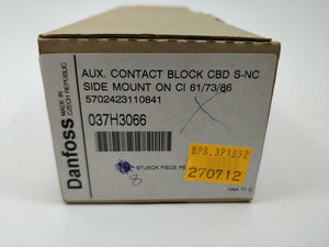 Danfoss 037H3066 AUX. CONTACT BLOCK CBD S-NC 8 Pcs.