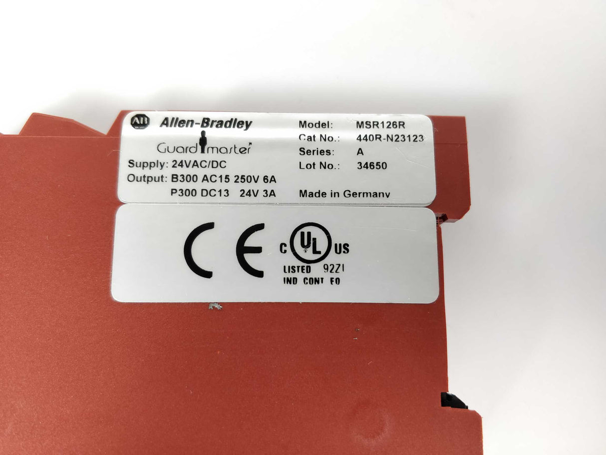 AB 440R-N23123 MSR126R Relay Single Function Safety 24V AC/DC