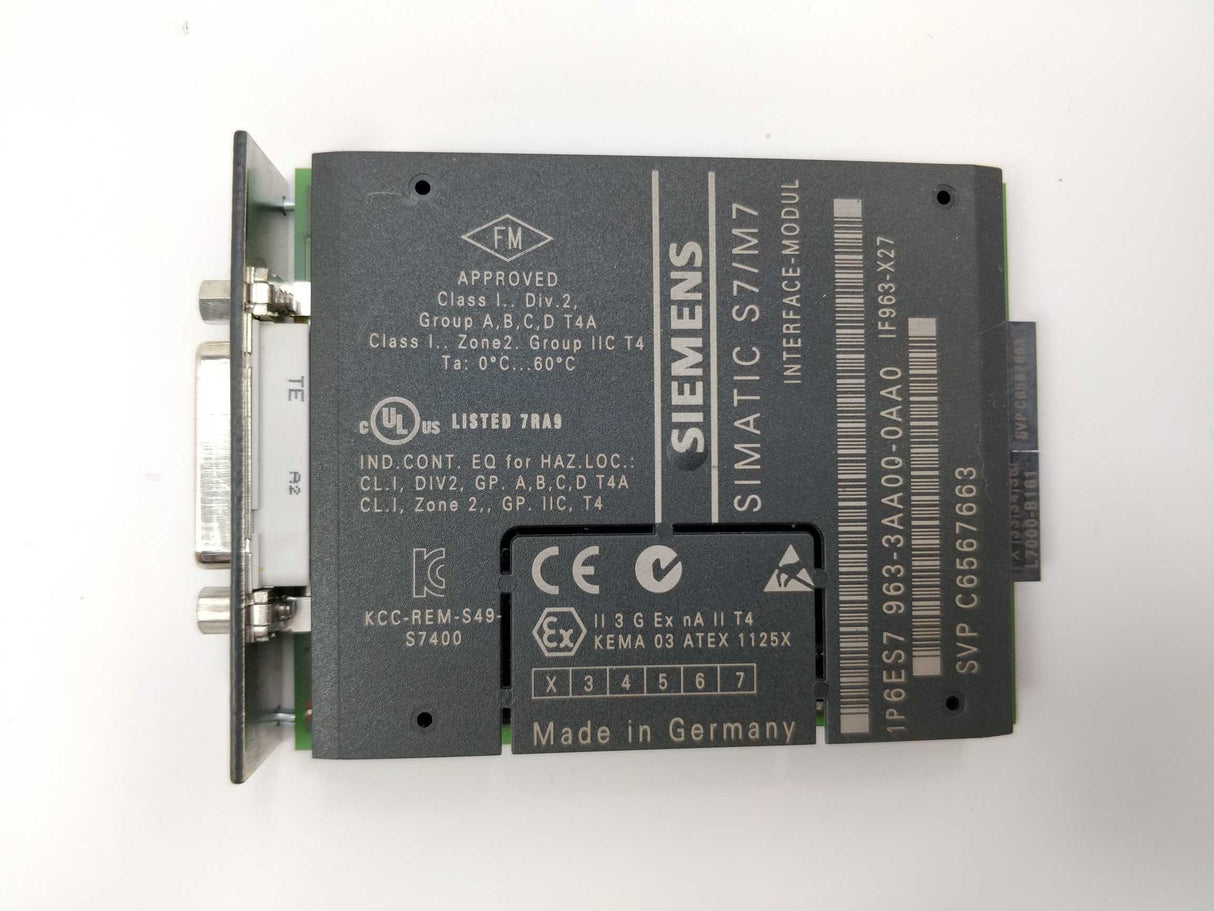 Siemens 6ES7 963-3AA00-0AA0 SIMATIC S7/M7 Interface module