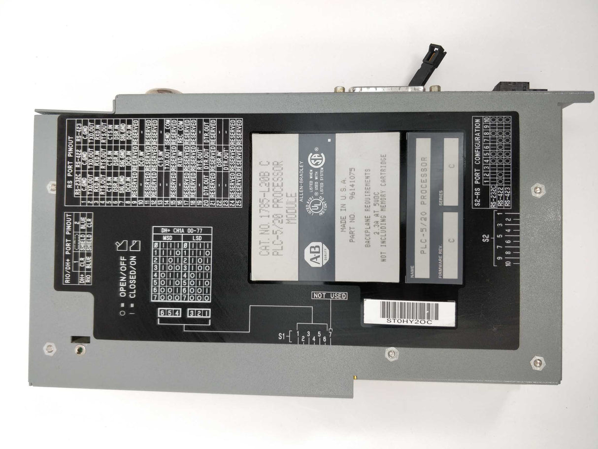 AB 1785-L20B Ser. C Firmware rev. C PLC-5/20 Proccesor module