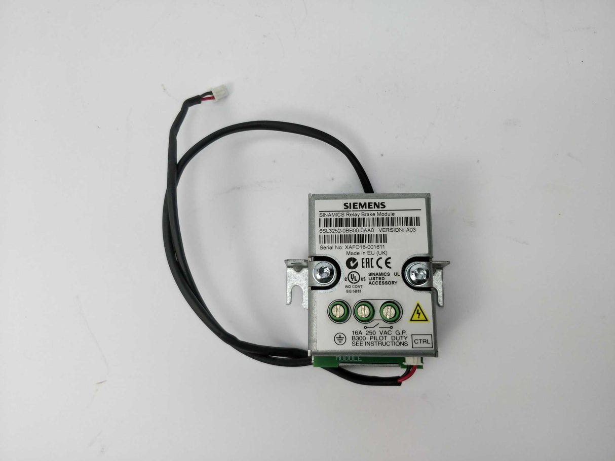 Siemens 6SL3252-0BB00-0AA0 A03 Sinamics Relay Brake Module