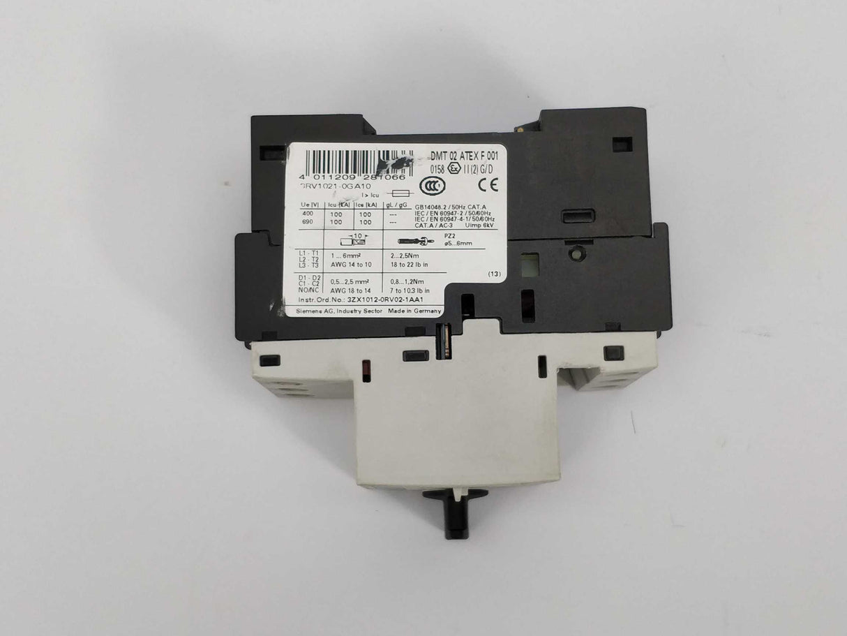 Siemens 3RV1021-0GA10 Sirius Circuit breaker E06