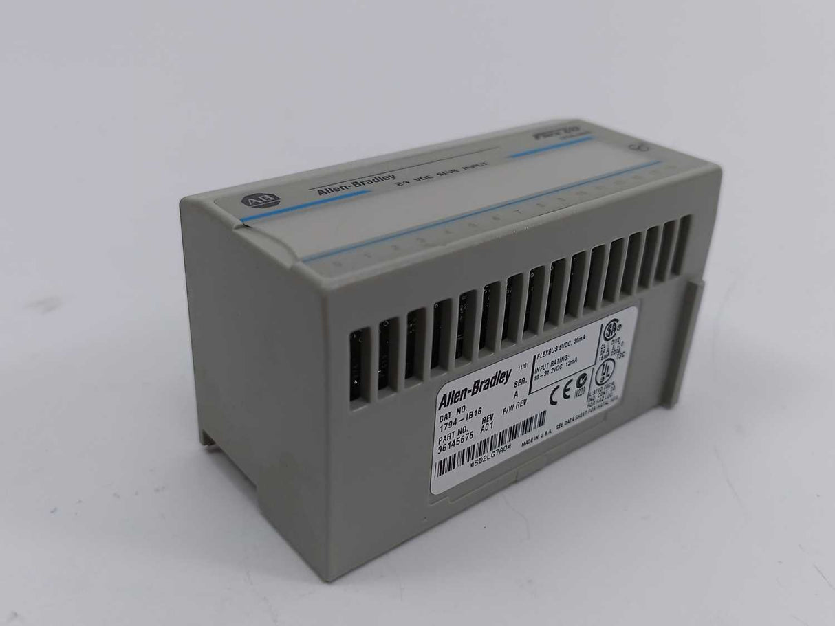 AB 1794-IB16 24 VDC SINK INPUT Module Ser. A, Rev. A01