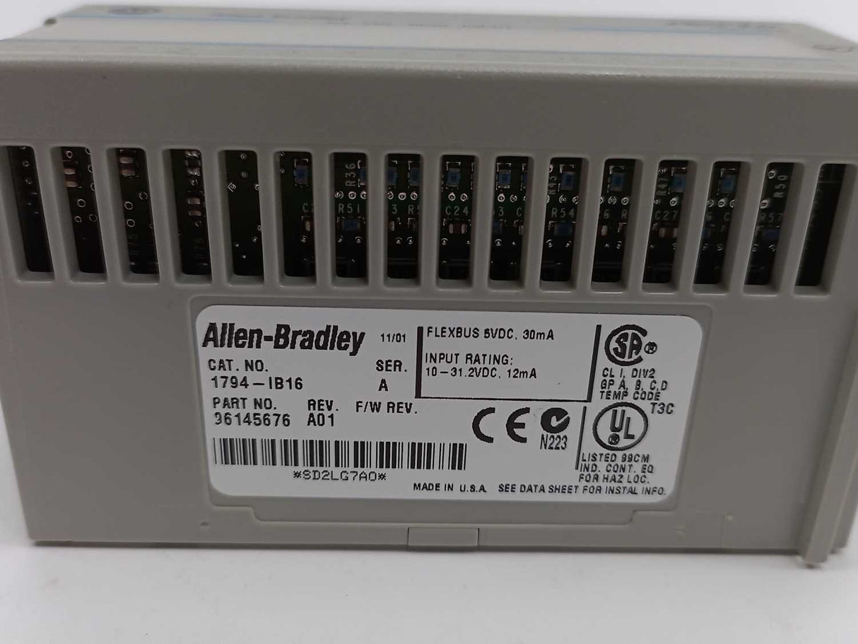 AB 1794-IB16 24 VDC SINK INPUT Module Ser. A, Rev. A01