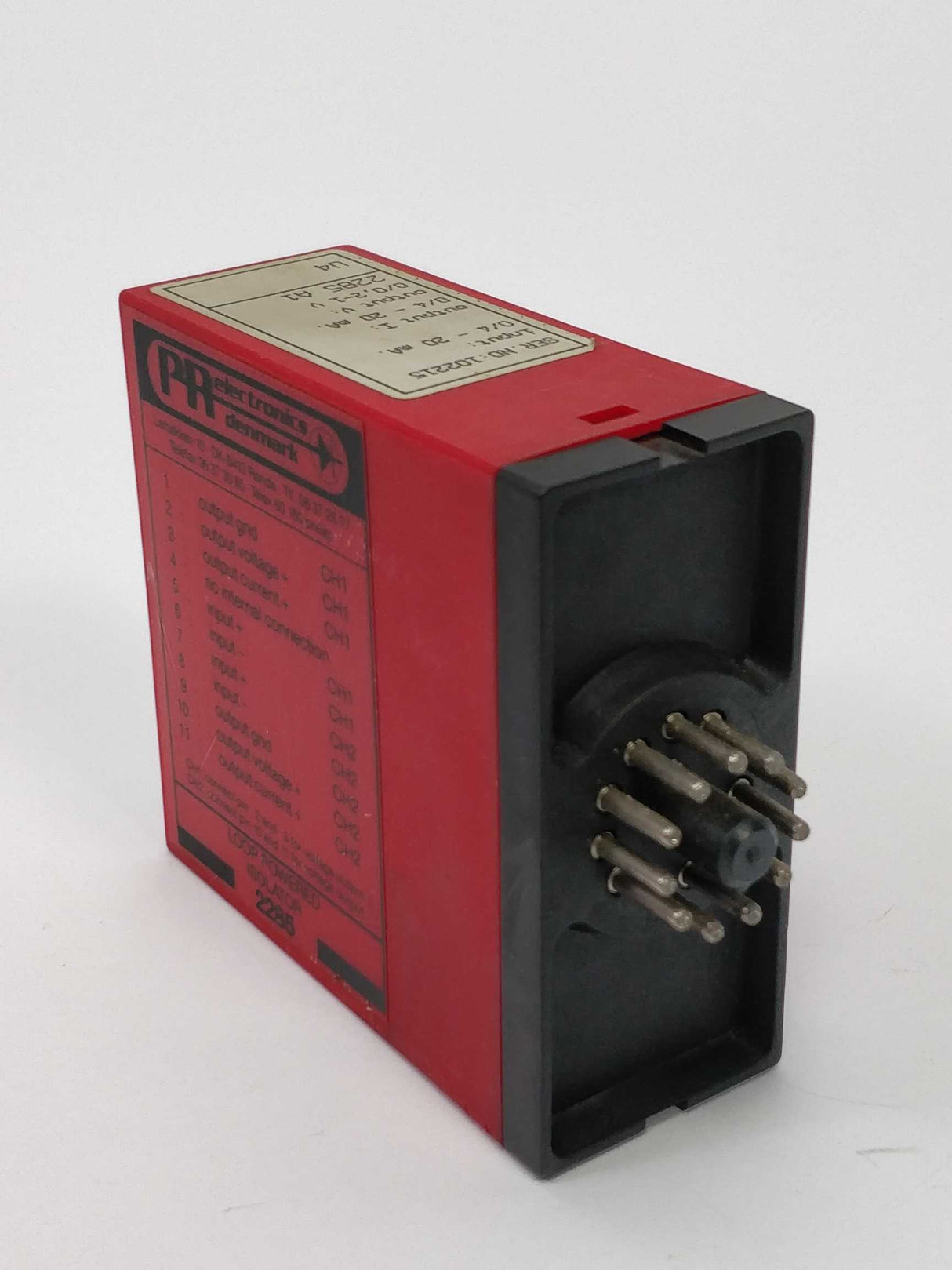 PR Electronics 2285 A1 Loop powered isolator Serial Number: 102215