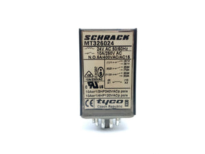 Schrack MT326024 Plug-in Relay 11 pin 3 C/O 24VAC 10A + AB 700-HN203, Ser.A