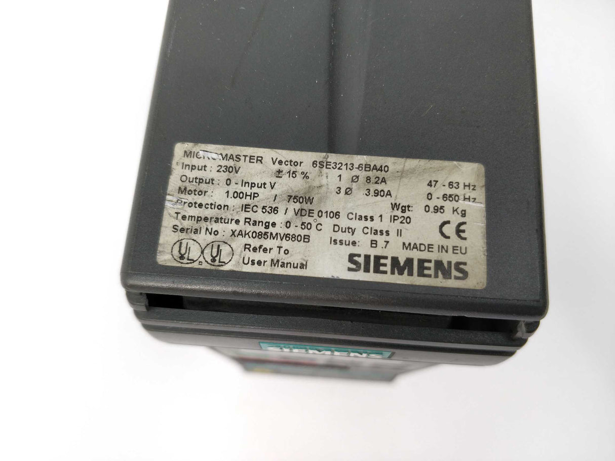 Siemens 6SE3213-6BA40 MIRCOMASTER vector ver.B.7