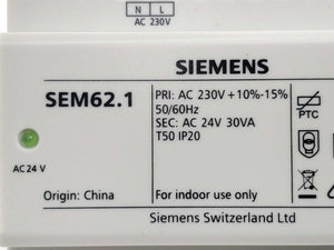 Siemens SEM62.1 Transformer AC 230V to AC 24V