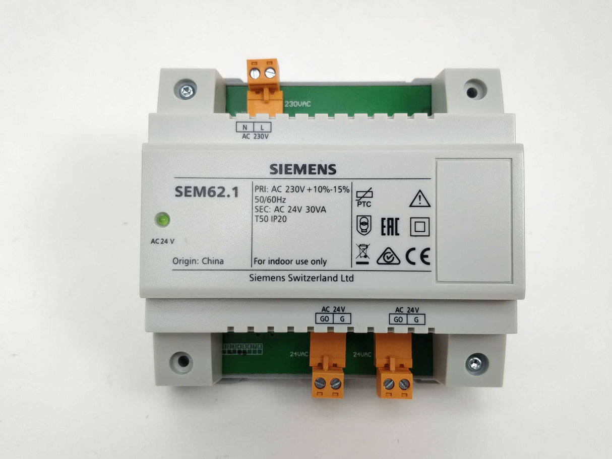 Siemens SEM62.1 Transformer AC 230V to AC 24V