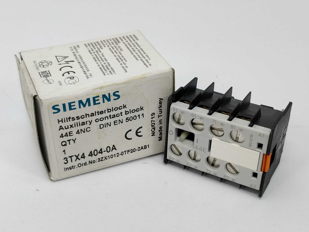 Siemens 3TX44 31-0A AUXILIARY CONTACTS BLOCK