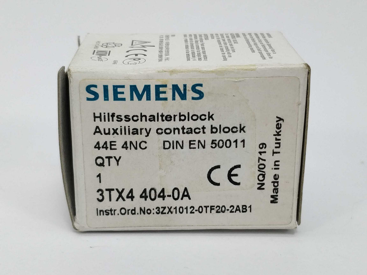 Siemens 3TX44 31-0A AUXILIARY CONTACTS BLOCK