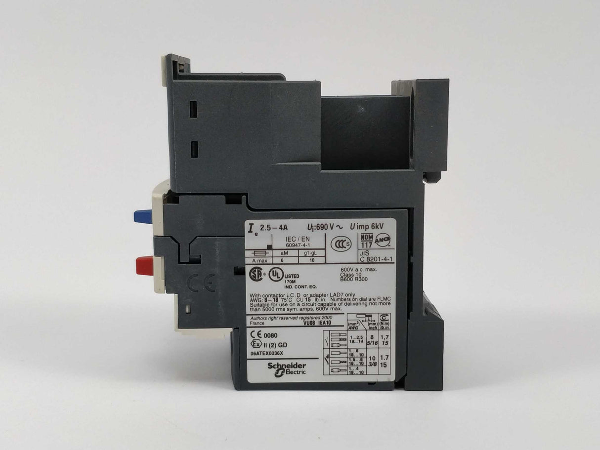 Schneider Electric LRD 08 Overload relay 2.5-4A