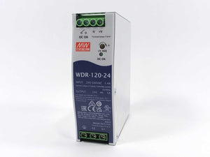 Mean Well WDR-120-24 24V 5A AC-DC Industrial DIN rail power supply