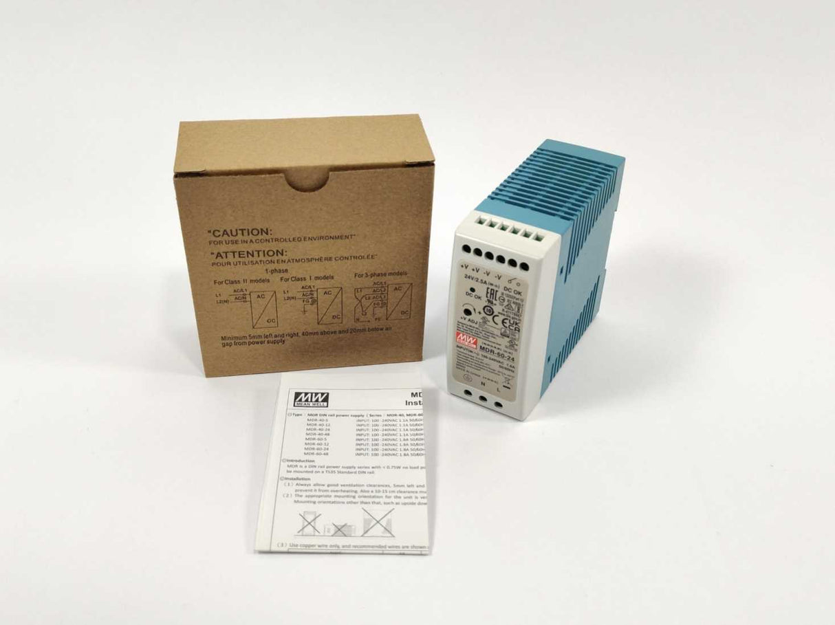 Mean Well MDR-60-24 AC/DC DIN Rail Power Supply