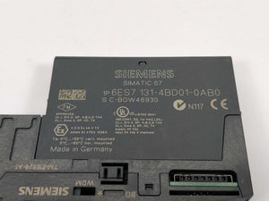 Siemens 6ES7131-4BD01-0AB0 Electronics Module With 6ES7193-4CA40-0AA0. 8Pcs