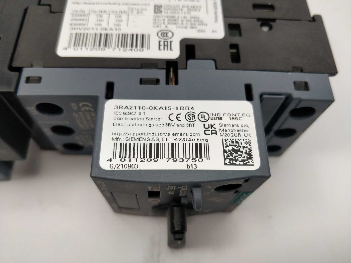 Siemens 3RA2110-0KA15-1BB4 Load feeder fuseless. 24VDC 0.9-1.25A