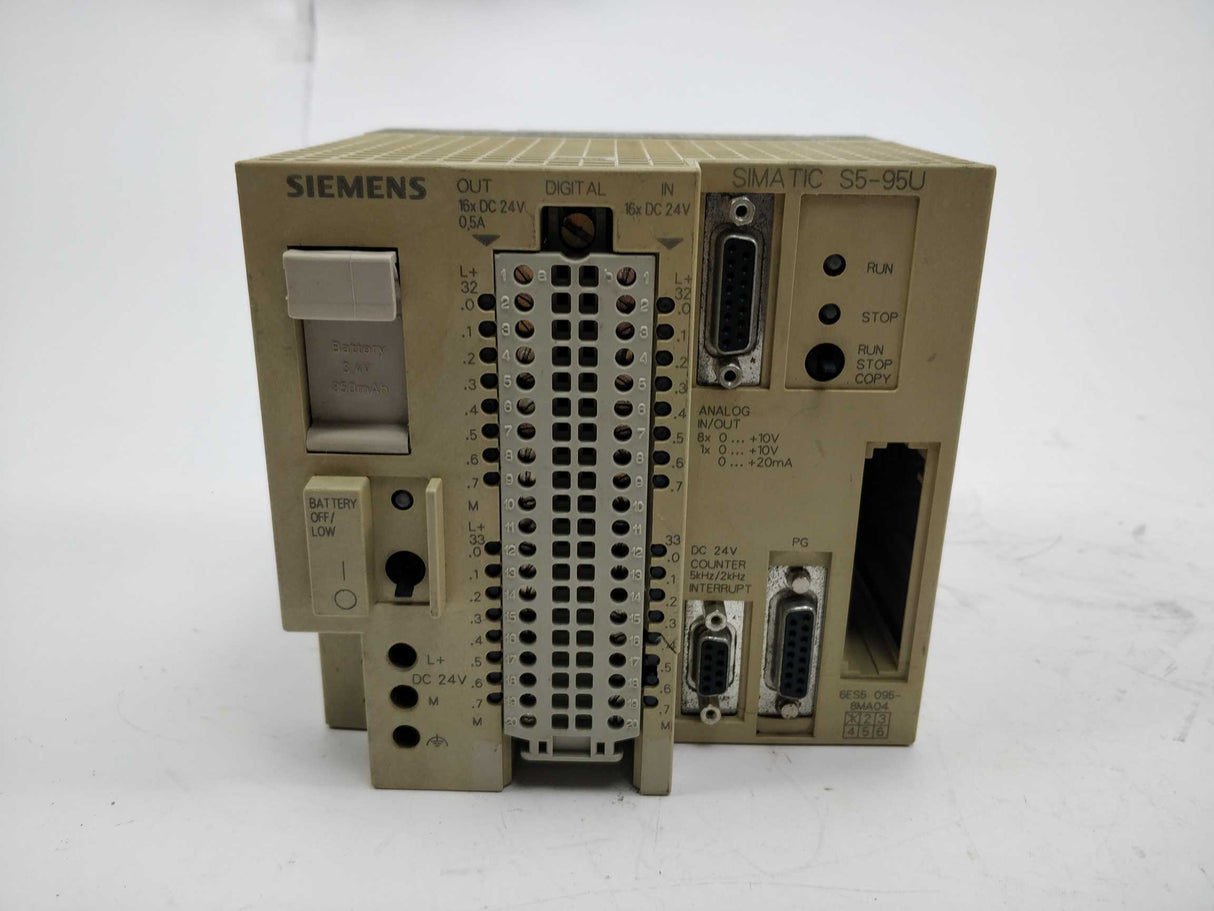 Siemens 6ES5095-8MA04 SIMATIC S5 compact unit