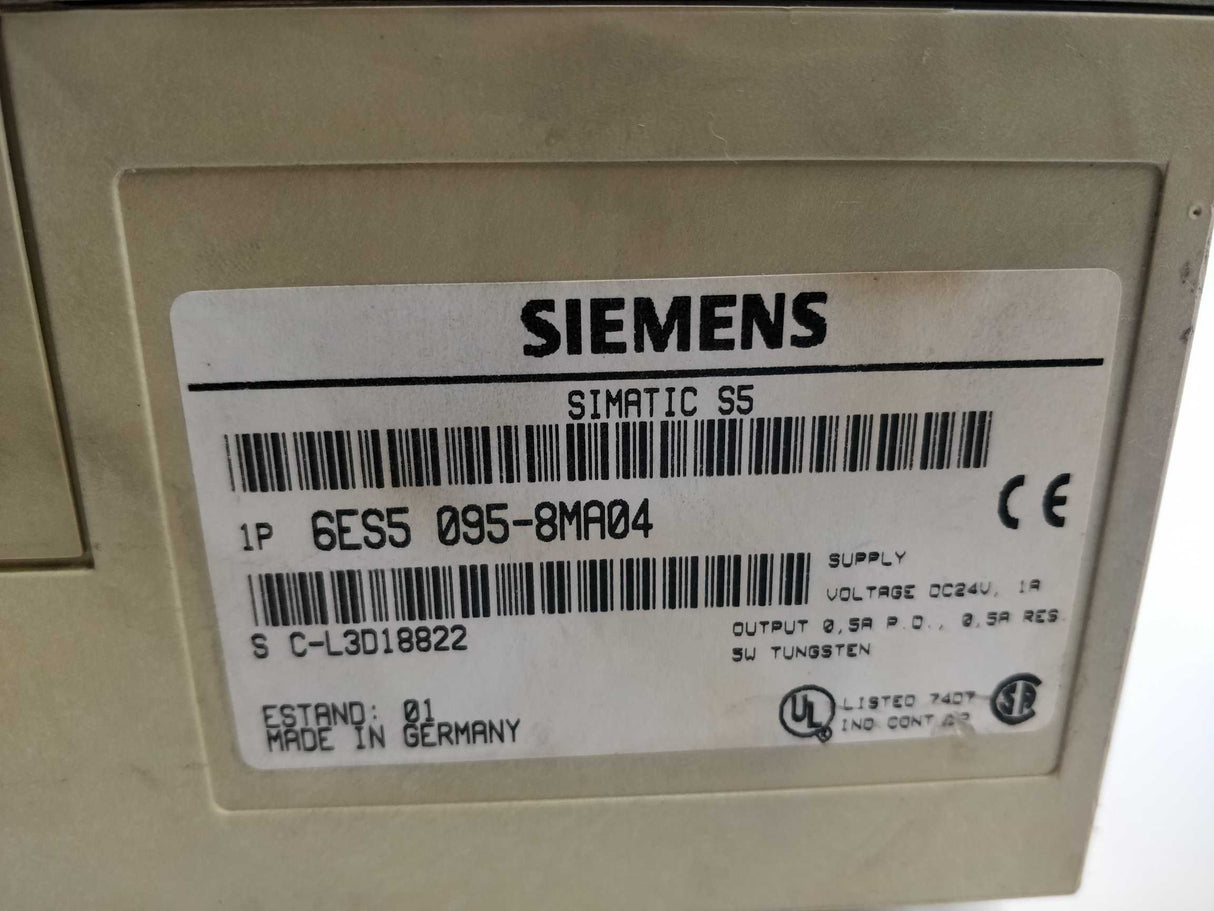 Siemens 6ES5095-8MA04 SIMATIC S5 compact unit