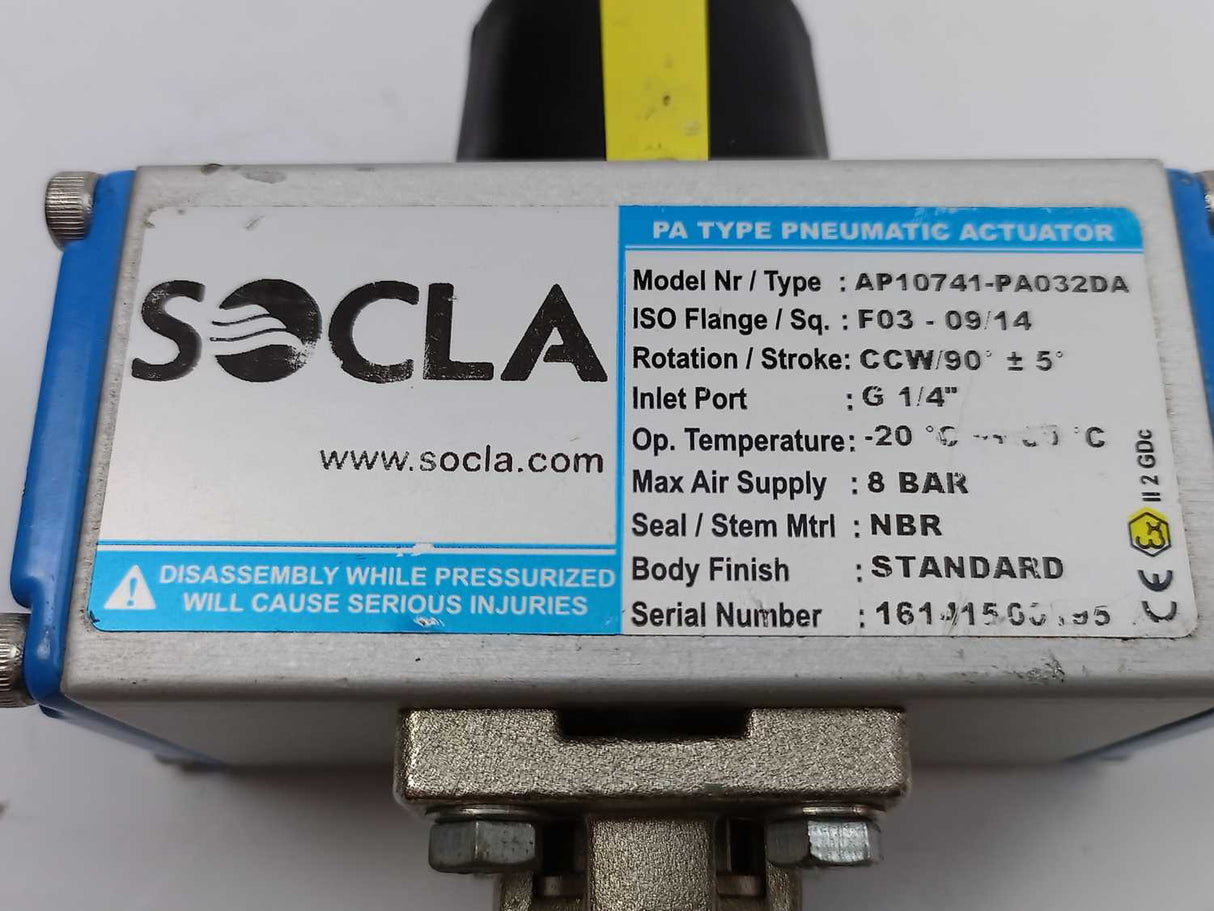 SOCLA AP10741-PA032DA Pneumatic Actuator