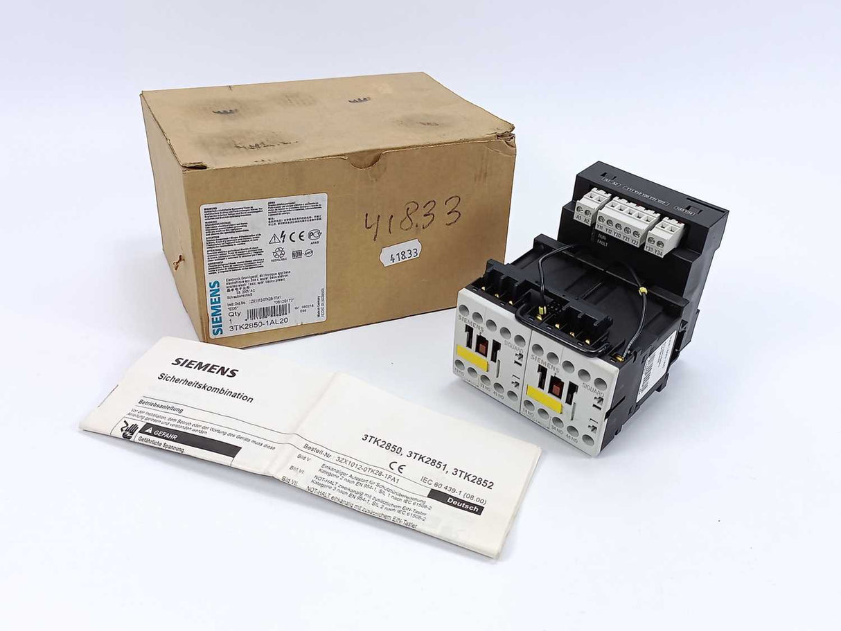 Siemens 3TK2850-1AL20 SIRIUS safety relay w/ contactor relay enabling circuits