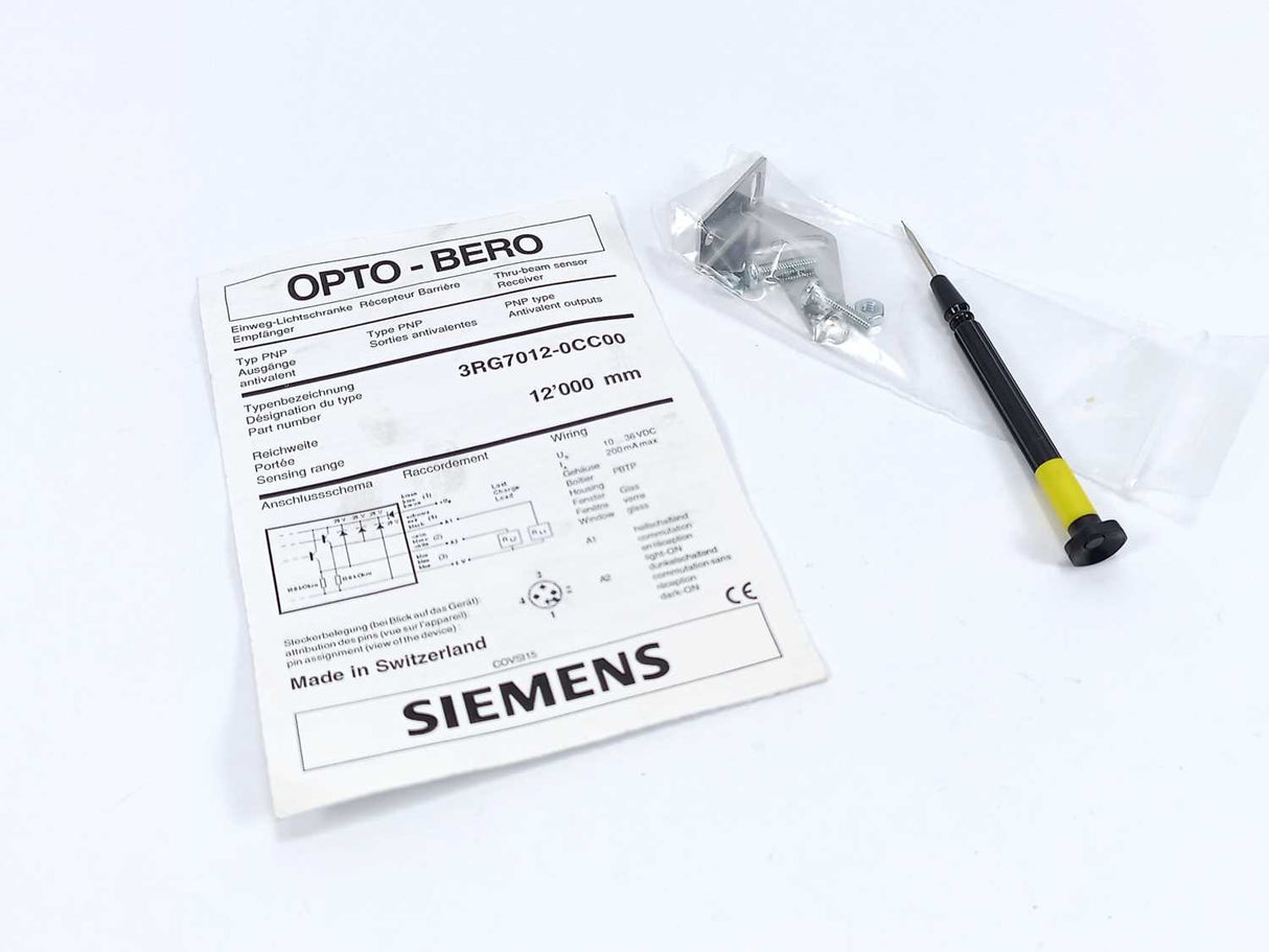 Siemens 3RG7012-0CC00 Opto-BERO Thru-beam Sensor Receiver