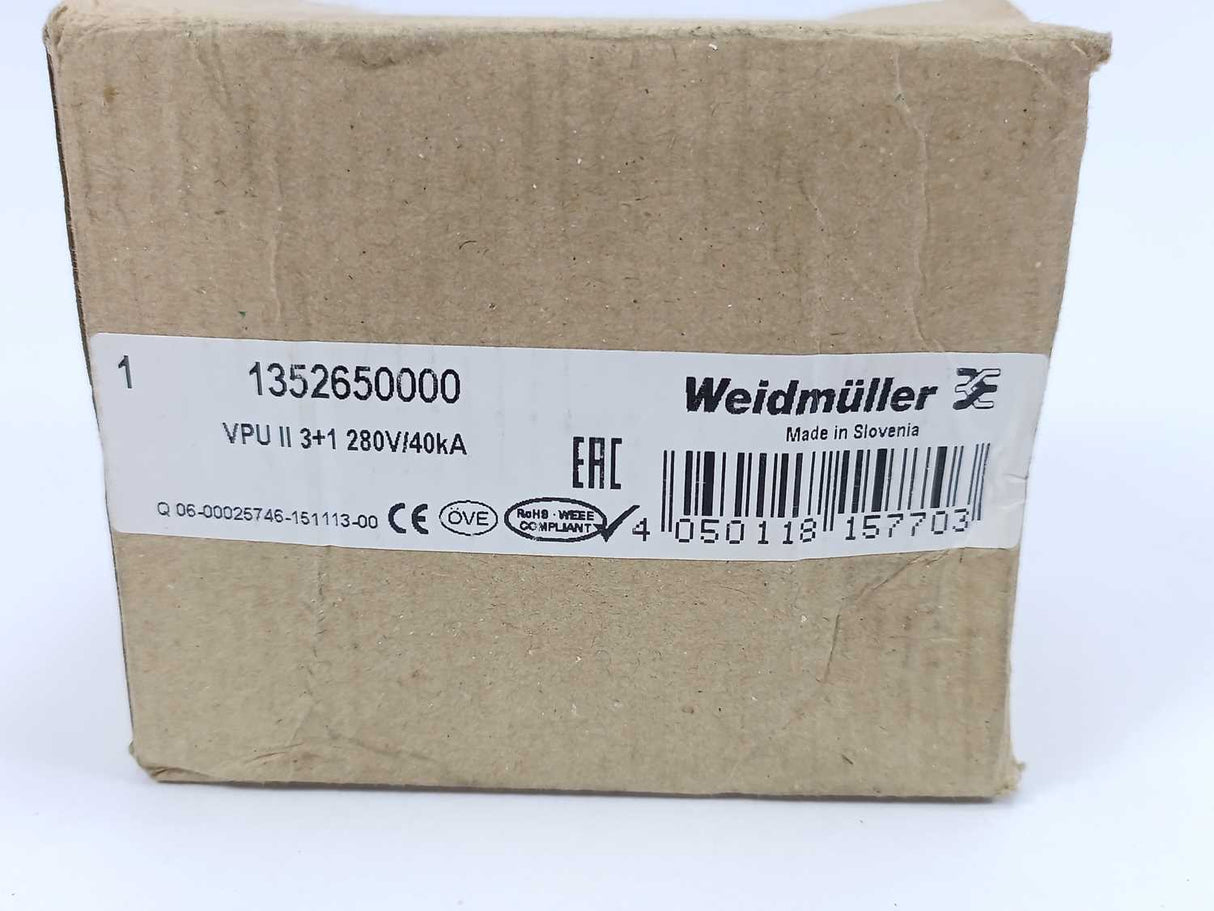 Weidmüller 1352650000 VPU II 3+1 280V/40kA