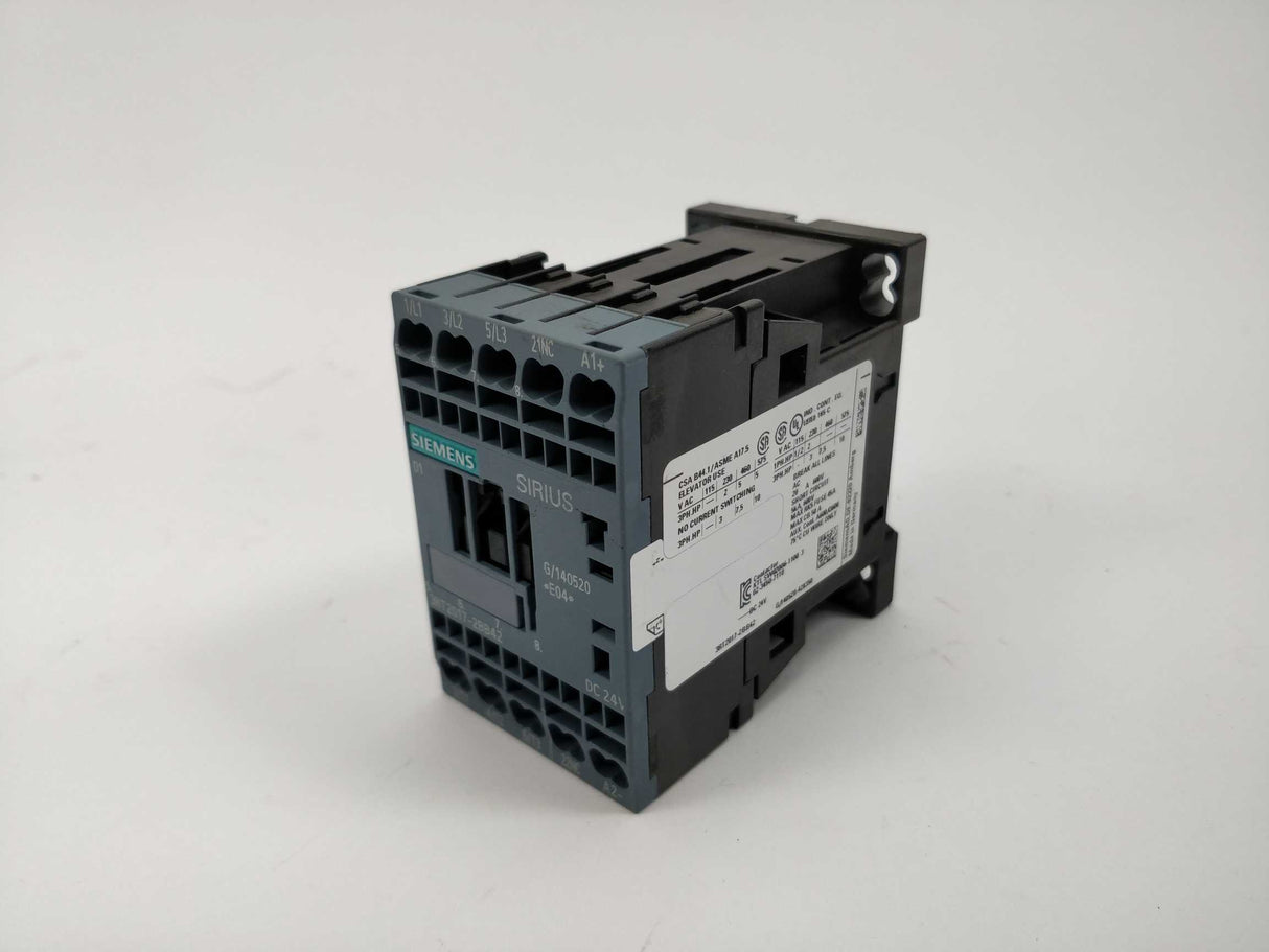 Siemens 3RT2017-2BB42 Power contactor 24V coil