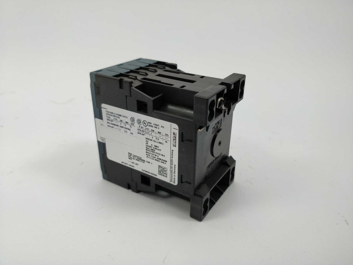 Siemens 3RT2017-2BB42 Power contactor 24V coil