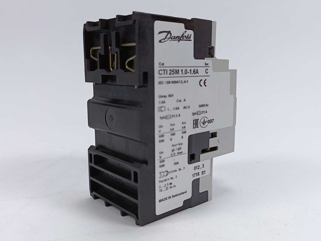 Danfoss 047B3145 CTI25 circuit breaker, 1.0-1.6 A